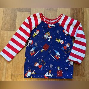 Kids custom Charlie Brown Christmas top sz 5-6